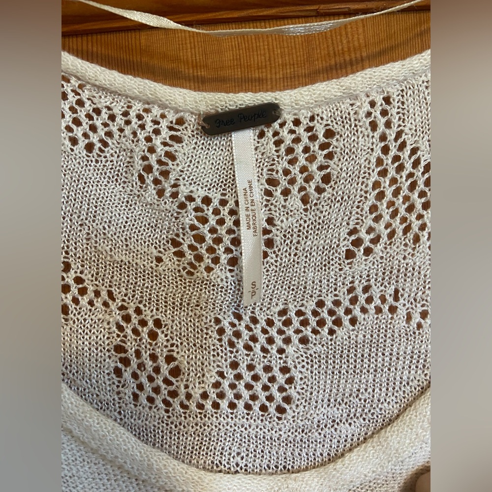 Free People Oversized Linen Knit Top - Picture 12 of 14